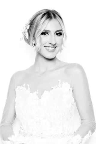 Glamour booth black and white portrait