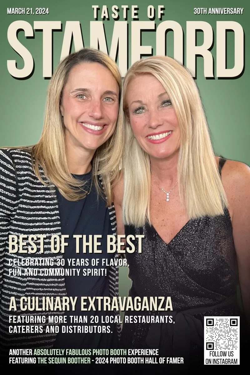 Custom Taste of Stamford magazine cover photo booth print