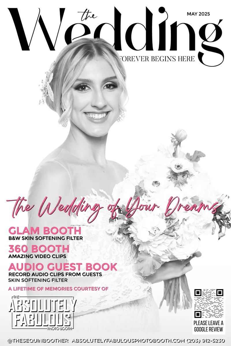 Custom wedding magazine cover photo booth print
